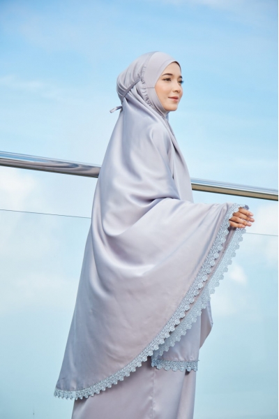 Telekung Meena Greyish